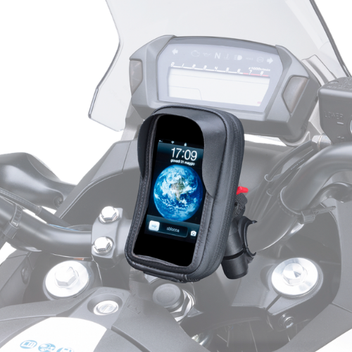 Kappa Moto Kappa KS955 Porta Smartphone da Manubrio Impermeabile – Moto e Scooter con Parasole e Touch Screen Nero Supporti per auto per telefoni cellulari - Moon Bike - Vista 2