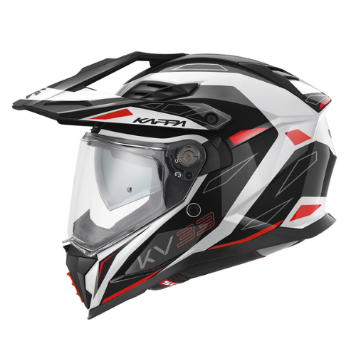 Casco Integrale Enduro Kappa KV33 Wizard Bianco/Nero/Rosso – ECE 22.06 Casco Cross - Moon Bike - Vista 1