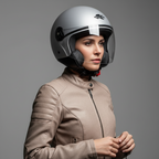 Kappa KV40 EVO Basic Casco Demi-Jet Argento Opaco – Doppia Calotta Omologato ECE - Moon Bike - Vista 7