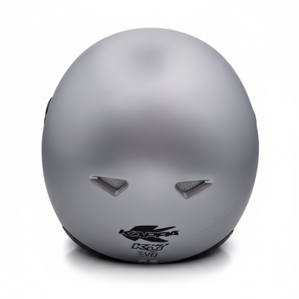 Kappa KV40 EVO Basic Casco Demi-Jet Argento Opaco – Doppia Calotta Omologato ECE - Moon Bike - Vista 3