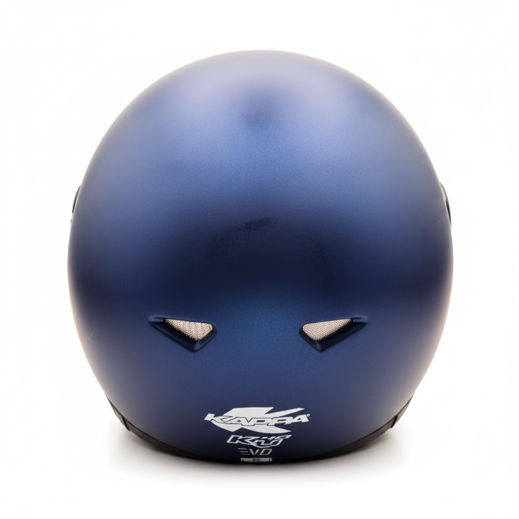 Kappa KV40 EVO Basic Casco Demi-Jet Blu Metallizzato Opaco – Doppia Calotta Leggero ECE 22.06 - Moon Bike - Vista 4
