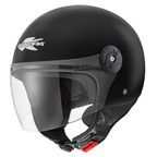 Kappa Moto Kappa KV40 EVO Basic Casco Demi-Jet Nero Opaco – Doppia Calotta Leggero Moto Scooter Nero Caschi aperti - Moon Bike - Vista 2