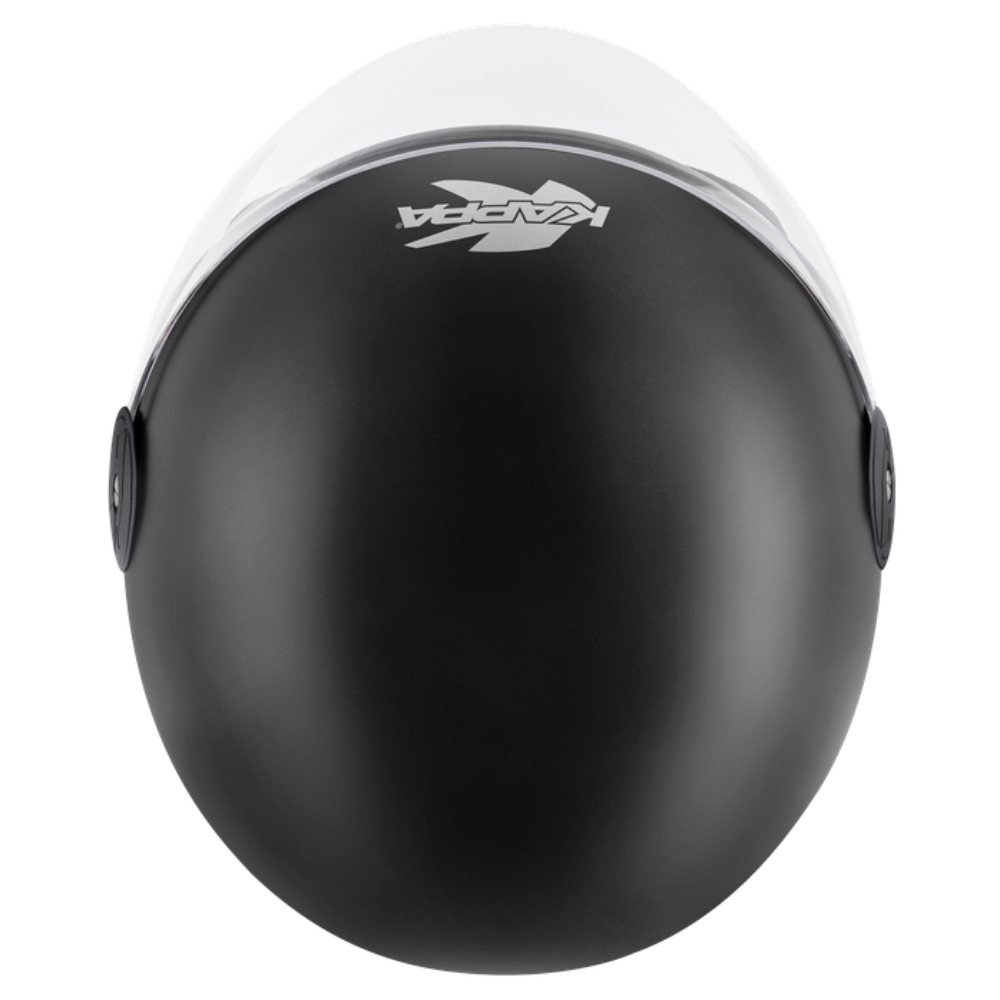 Kappa Moto Kappa KV40 EVO Basic Casco Demi-Jet Nero Opaco – Doppia Calotta Leggero Moto Scooter Nero Caschi aperti - Moon Bike - Vista 3