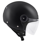 Kappa Moto Kappa KV40 EVO Basic Casco Demi-Jet Nero Opaco – Doppia Calotta Leggero Moto Scooter Nero Caschi aperti - Moon Bike - Vista 4