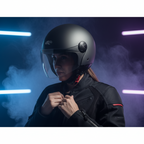 Kappa KV40 Hawaii Casco Demi-Jet Titanio Opaco – ECE 22.05 Moto Scooter - Moon Bike - Vista 13