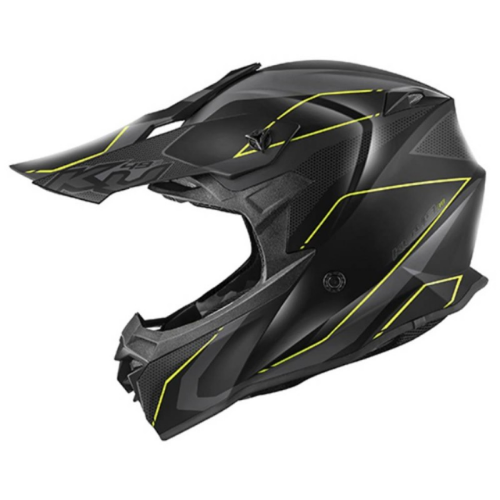 Casco Cross Kappa KV49 Evo Chaser Nero/Grigio/Giallo – vista laterale