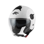 Kappa Moto Kappa KV60 Basic Casco Demi-Jet Bianco Lucido – ECE 22.06 Doppia Visiera Nero Caschi aperti - Moon Bike - Vista 2