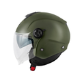 Kappa Moto Kappa KV60 Basic Casco Demi-Jet Verde Militare Opaco – Doppia Visiera ECE 22.06 Verde Caschi aperti - Moon Bike - Vista 1