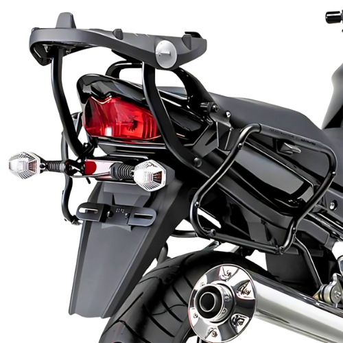 Kappa Moto Kappa KZ540 Attacco Posteriore Bauletto Monokey/Monolock – Suzuki GSF 650 Bandit / Bandit S (2009-2015) Nero Portamoto e portascooter per veicoli - Moon Bike - Vista 1
