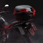Bauletto Top Case Kappa K400N2 MONOLOCK 40L Nero Texture Carbonio Catadiottri Rossi - Moon Bike - Vista 5
