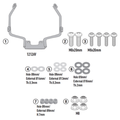 Kappa Moto Kit Attacchi Kappa A1212AK per Cupolino 1212AK – Honda GB350 S (2025) Rame Componenti e accessori di finestrini per veicoli a motore - Moon Bike - Vista 1