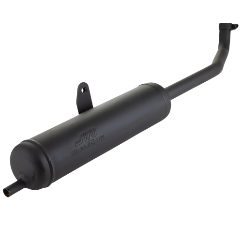 LeoVince LeoVince SITO 0246 Marmitta Omologata Acciaio – Piaggio SI/KS/FL2/BOSS 50 2T Round Shape Nero Scarichi per veicoli a motore - Moon Bike - Vista 1