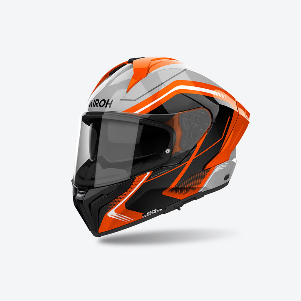 Airoh Airoh Matryx Wide Orange Gloss – Casco Integrale Composite Carbon ECE 22.06 Arancio Caschi integrali - Moon Bike - Vista 1