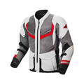 Macna Macna Aerocon Night Eye Giacca Moto Estiva – Grigio/Rosso Mesh CE Touring Grigio Abbigliamento protettivo da moto - Moon Bike - Vista 1