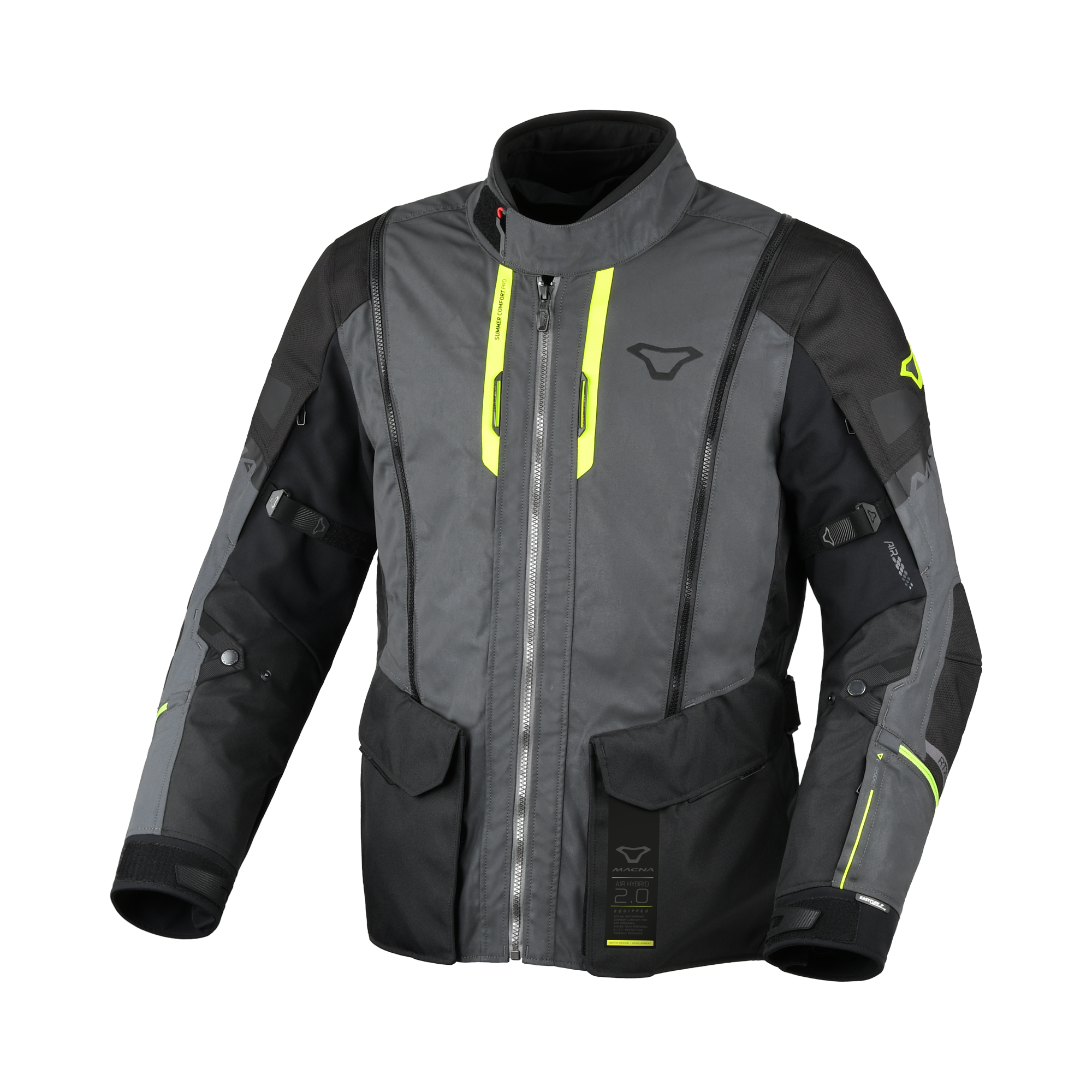 Macna Air Hybrid 2.0 Night Eye Nero - Giacca Moto Adventure 3 Strati Impermeabile Riflettente CE Classe AA Uomo - vista 1