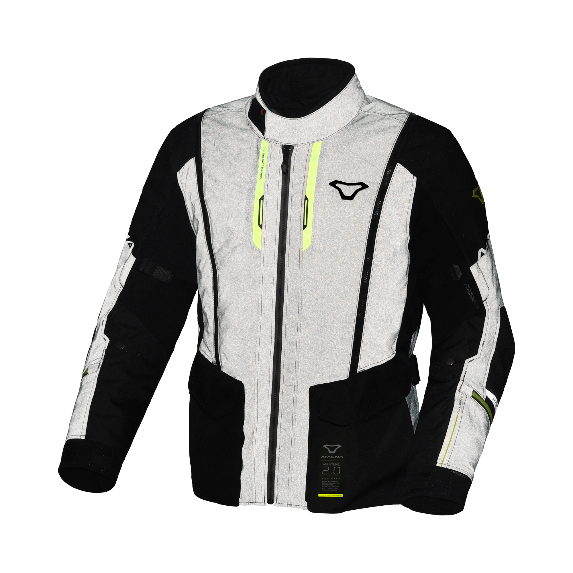 Macna Air Hybrid 2.0 Night Eye Nero - Giacca Moto Adventure 3 Strati Impermeabile Riflettente CE Classe AA Uomo - vista 3