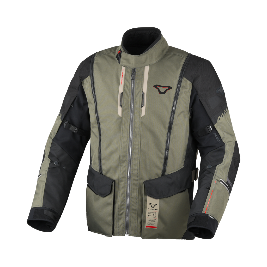 Macna Air Hybrid 2.0 Verde/Nero - Giacca Moto Adventure 3 Strati Impermeabile CE Classe AA Uomo - vista 1