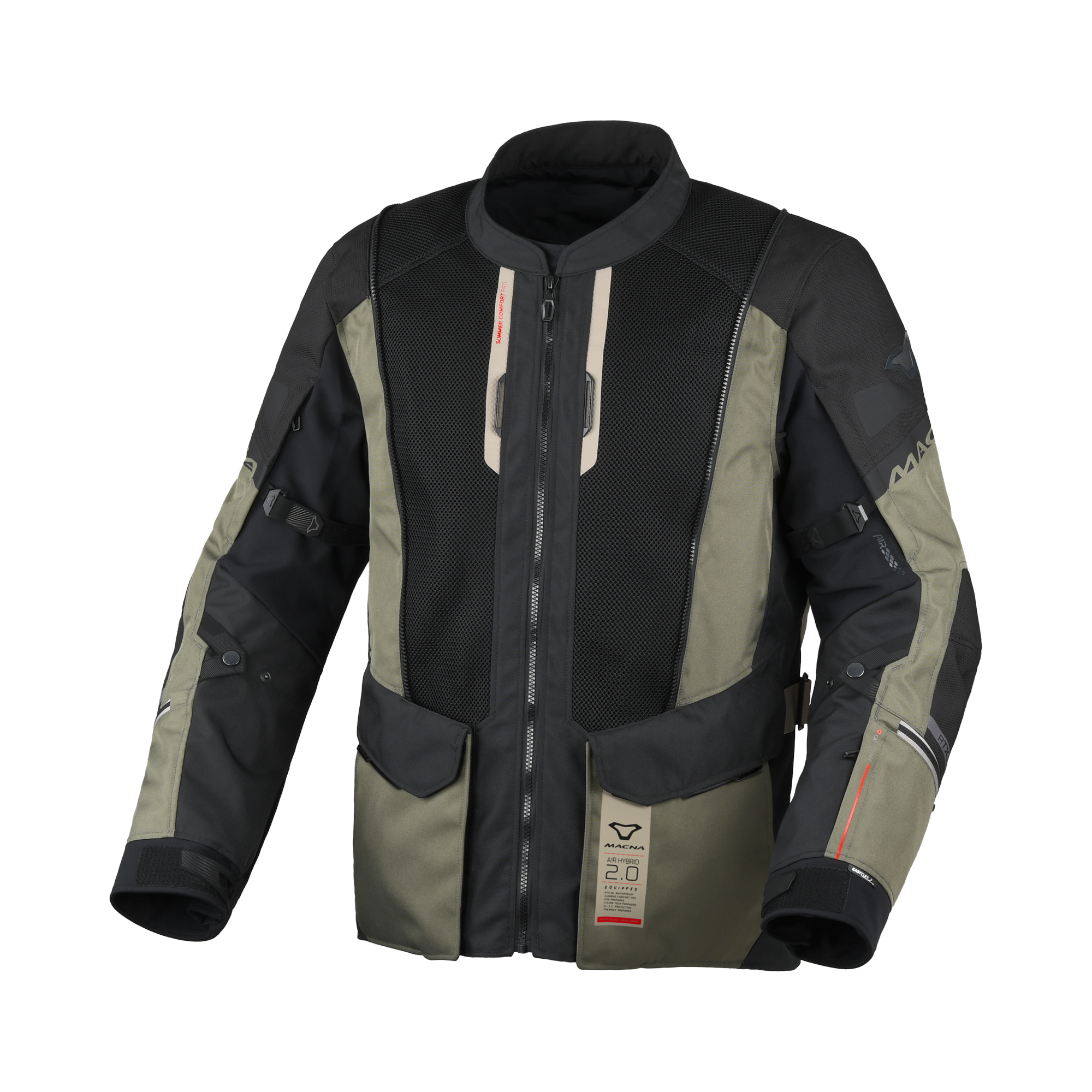 Macna Air Hybrid 2.0 Verde/Nero - Giacca Moto Adventure 3 Strati Impermeabile CE Classe AA Uomo - vista 3