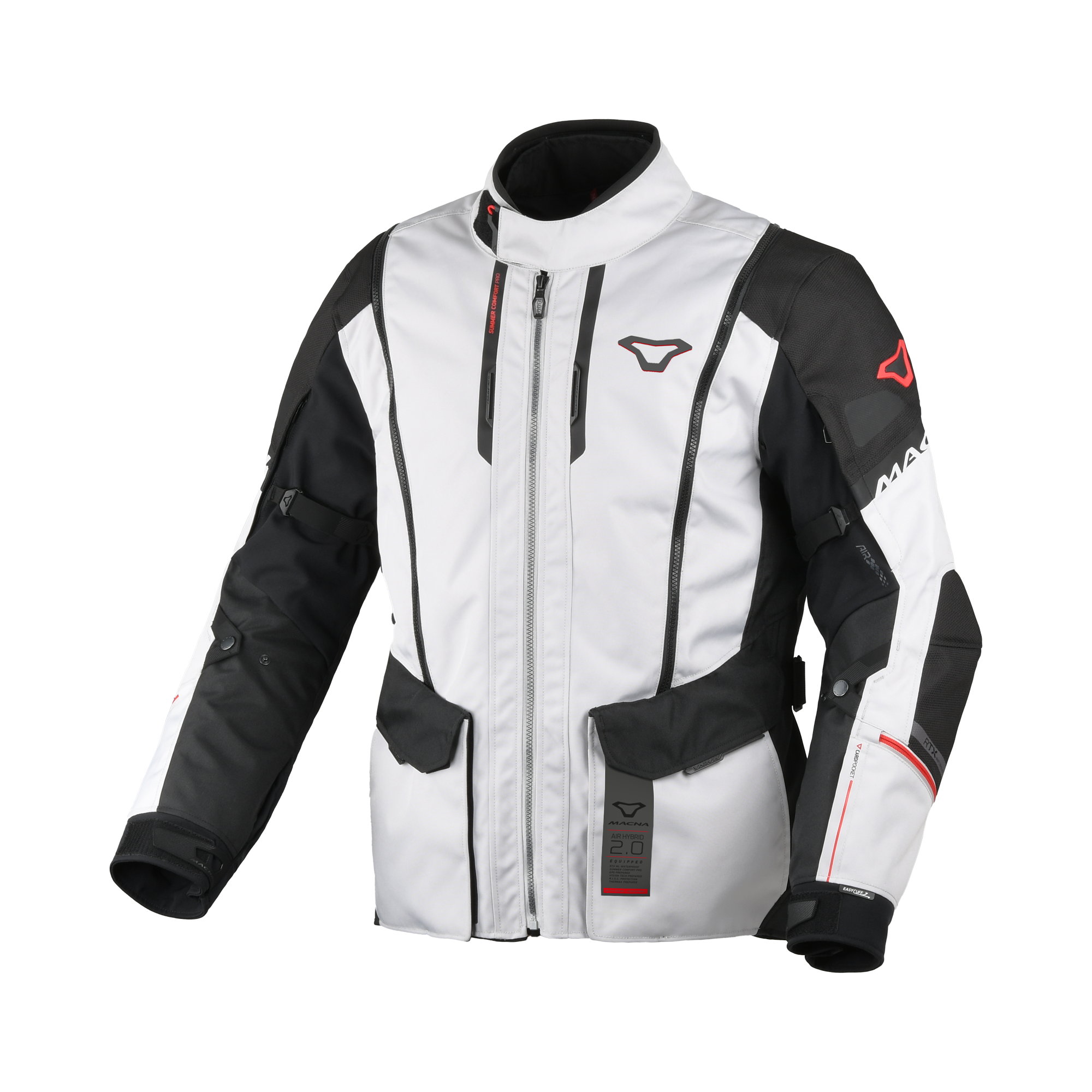 Macna Air Hybrid 2.0 Grigio/Nero - Giacca Moto Adventure 3 Strati Impermeabile CE Classe AA Uomo - vista 1
