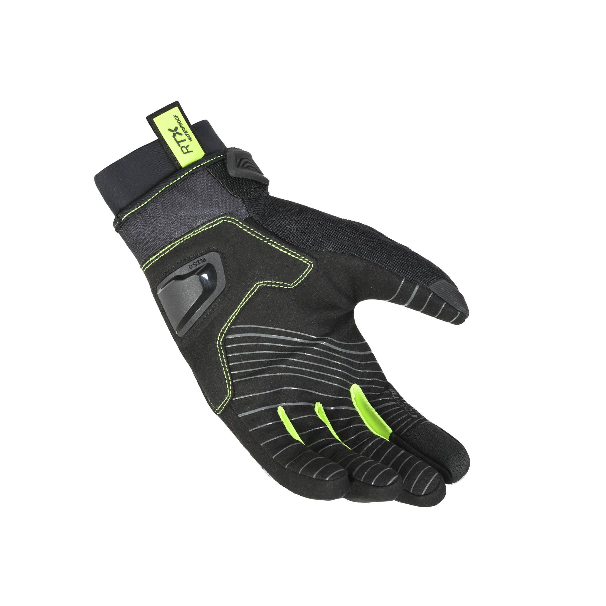 Macna Attila RTX Grigio/Giallo – Guanti Moto Impermeabili CE Uomo – vista 2