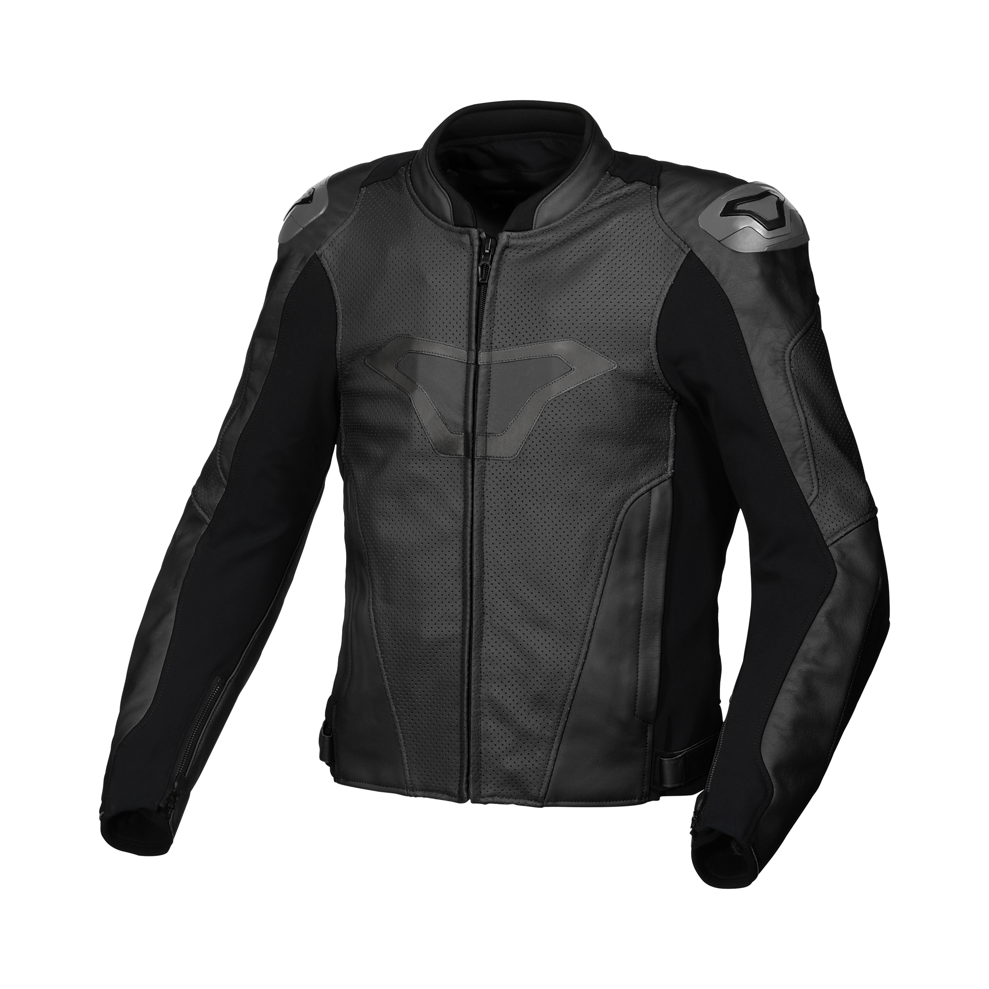 Macna Aviant Air Nero – Giacca Moto in Pelle Traforata Sport CE Classe A Uomo – vista 1