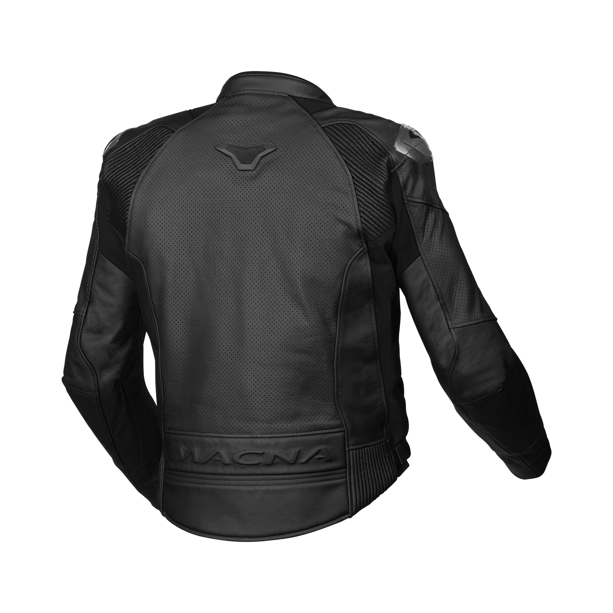 Macna Aviant Air Nero – Giacca Moto in Pelle Traforata Sport CE Classe A Uomo – vista 2