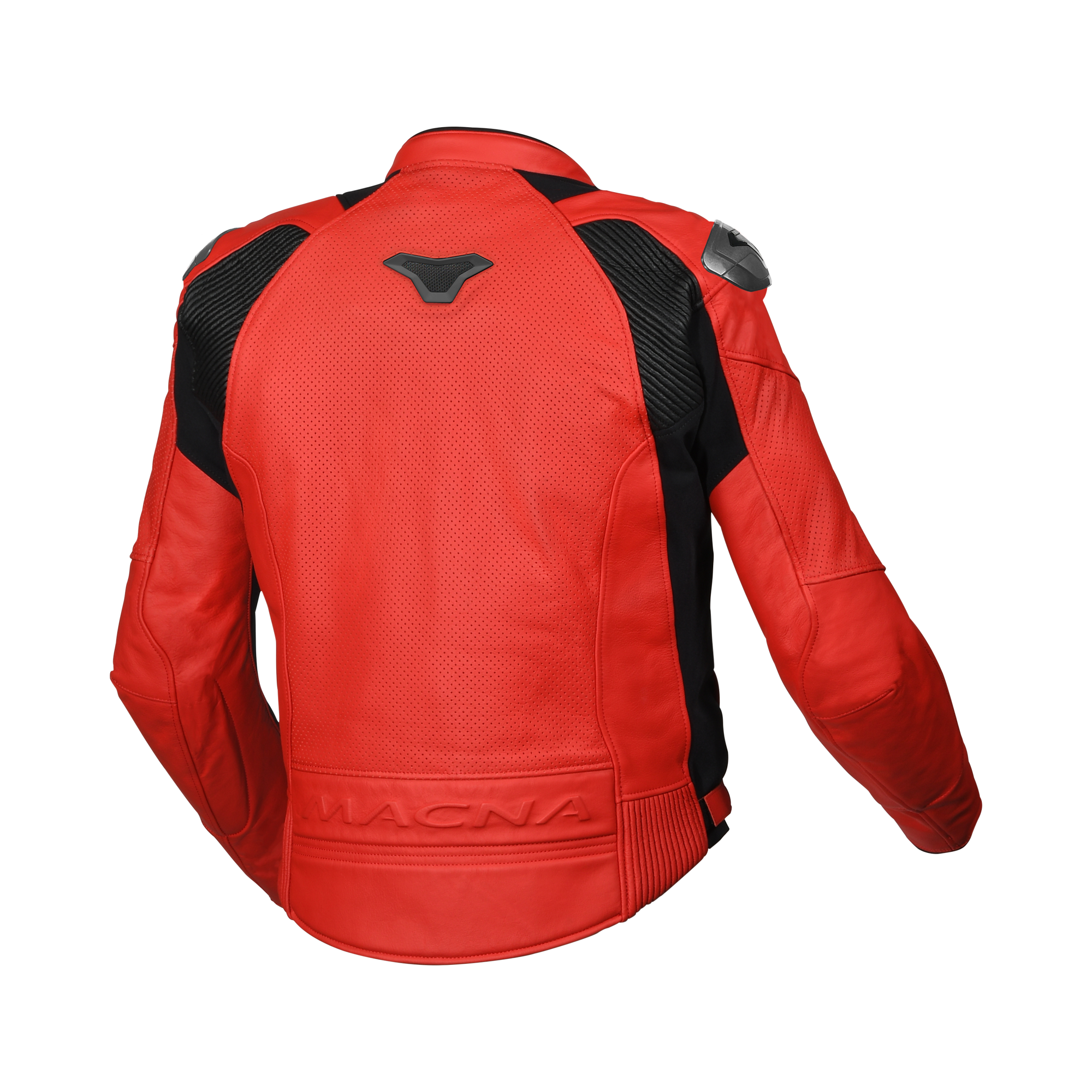 Macna Aviant Air Rosso/Nero – Giacca Moto in Pelle Traforata Sport CE Classe A Uomo – vista 2