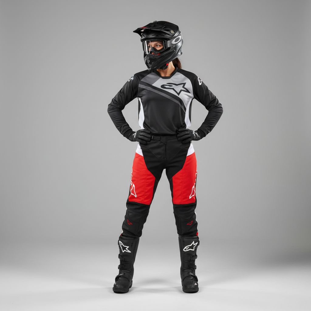 Macna Backyard-1 Nero/Rosso – Pantaloni Moto Cross Off-Road Unisex