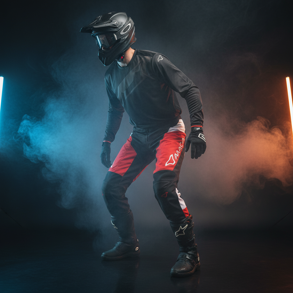 Macna Backyard-1 Nero/Rosso – Pantaloni Moto Cross Off-Road Unisex