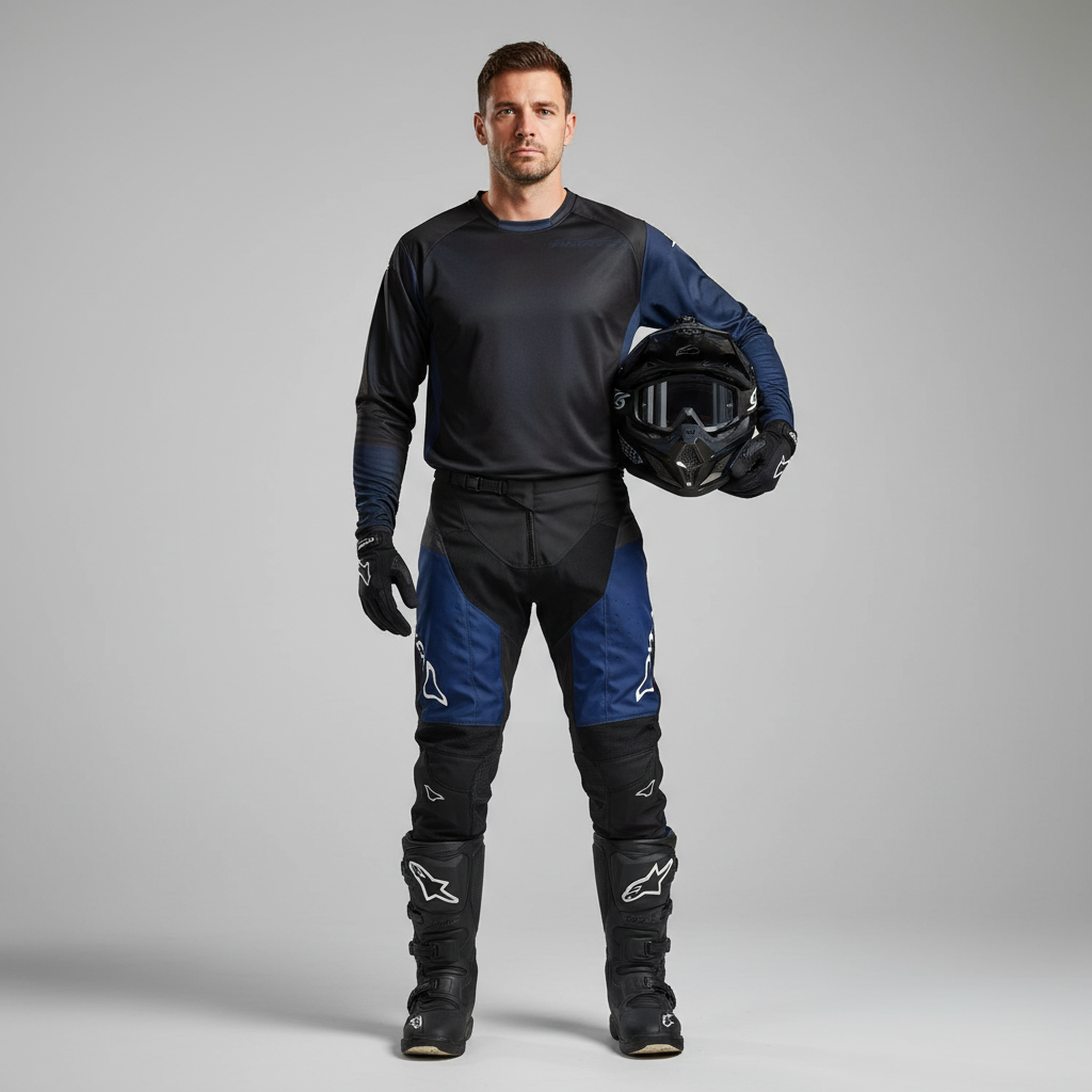 Macna Backyard-1 Schwarz/Blau – Off-Road Motorradhose Herren