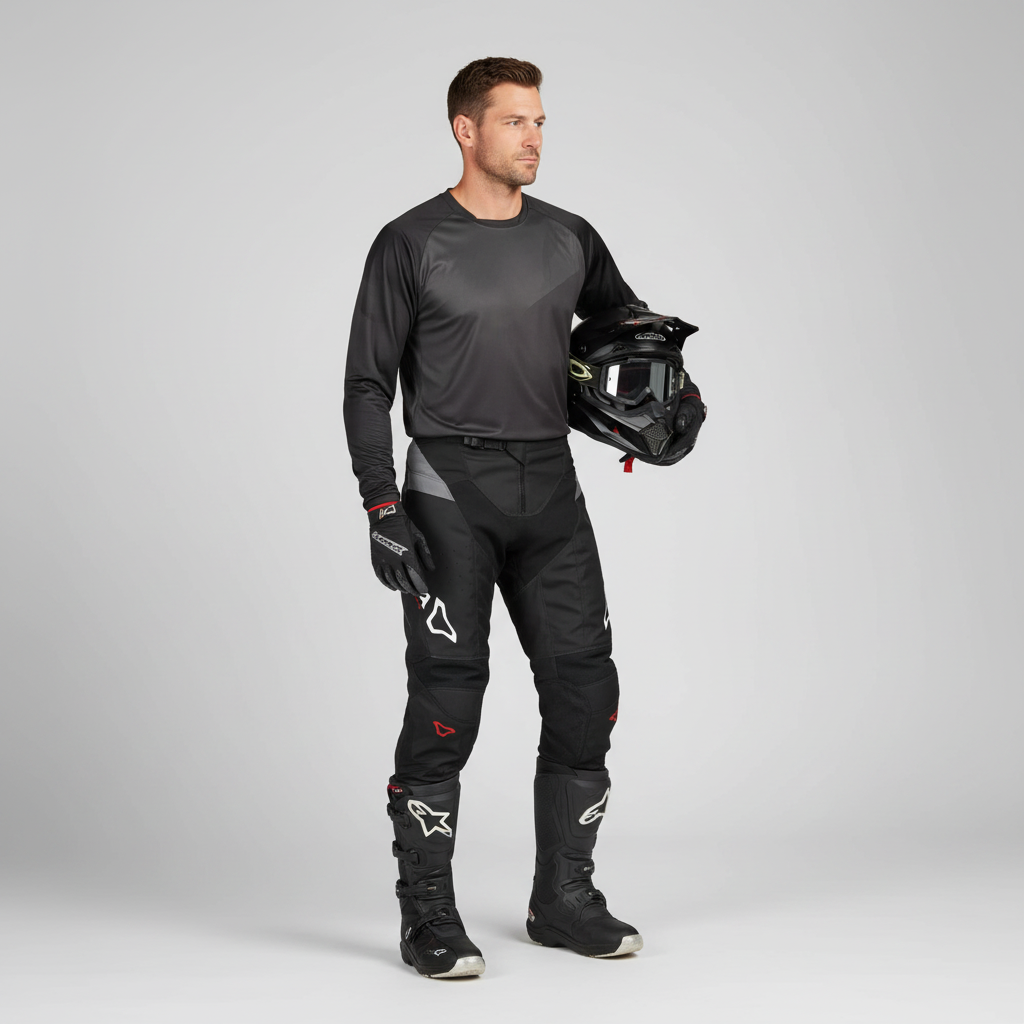 Macna Backyard-1 Nero/Bianco – Pantaloni Moto Cross Off-Road Unisex