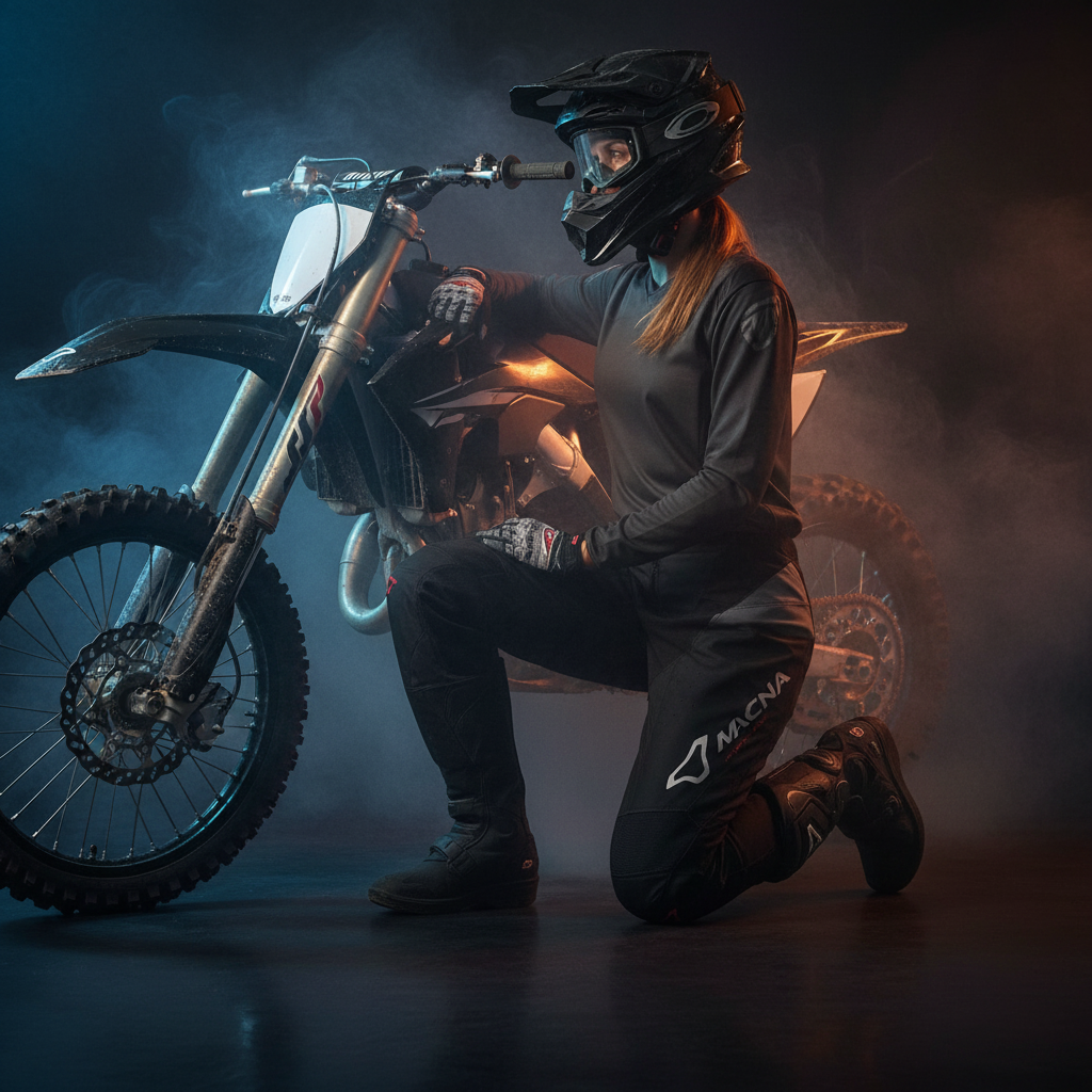 Macna Backyard-1 Nero/Bianco – Pantaloni Moto Cross Off-Road Unisex