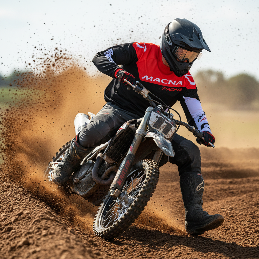 Macna Backyard-1 Nero/Rosso – Maglia Moto Cross Enduro Unisex - Moon Bike - Vista 11