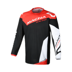 Maglia cross Macna Backyard-1 Nero/Rosso - vista frontale