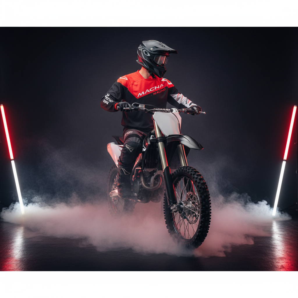 Macna Backyard-1 Nero/Rosso – Maglia Moto Cross Enduro Unisex - Moon Bike - Vista 7
