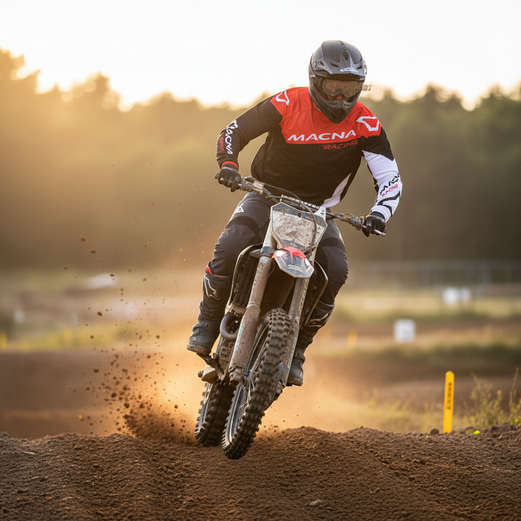 Macna Backyard-1 Nero/Rosso – Maglia Moto Cross Enduro Unisex - Moon Bike - Vista 10