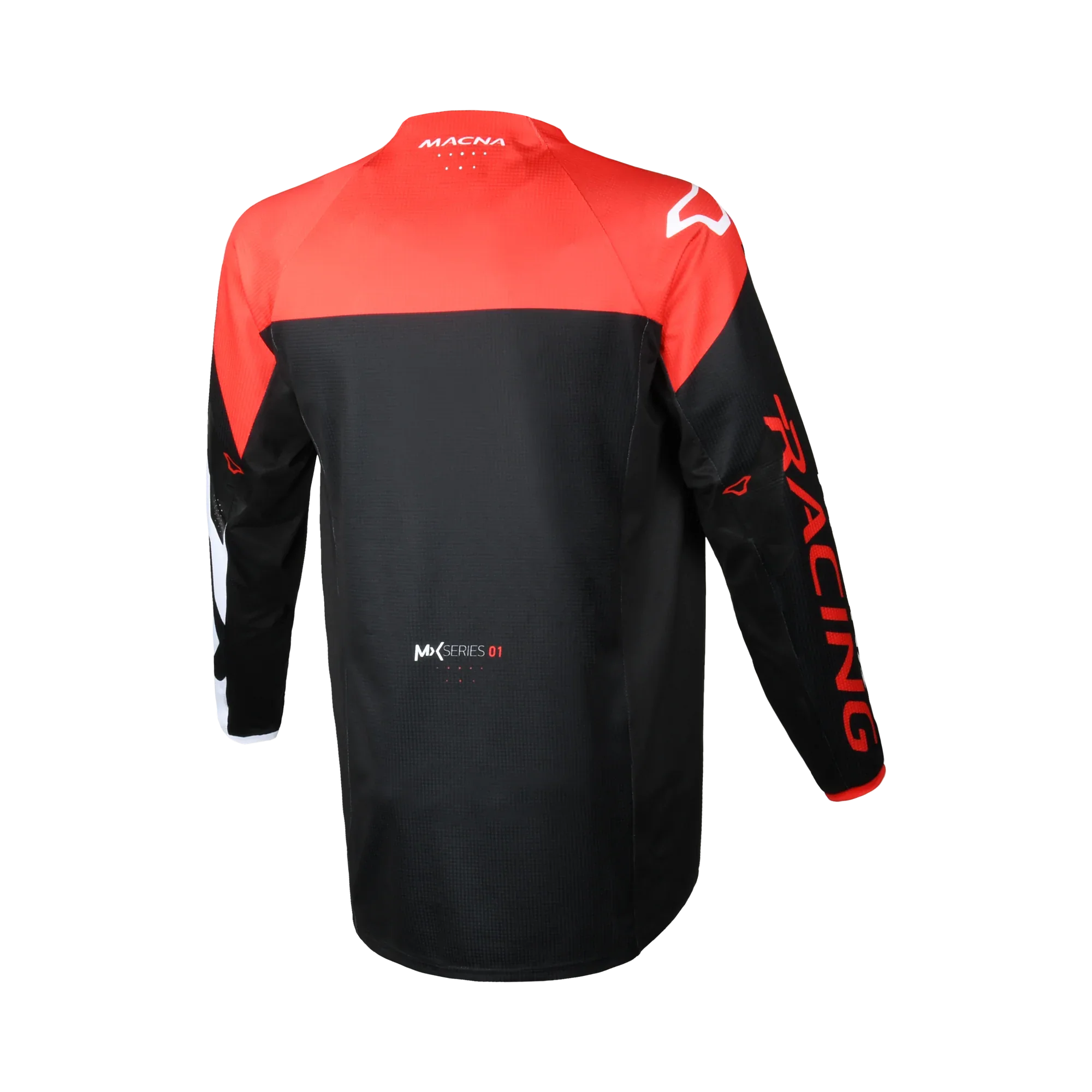 Maglia cross Macna Backyard-1 Nero/Rosso - vista posteriore