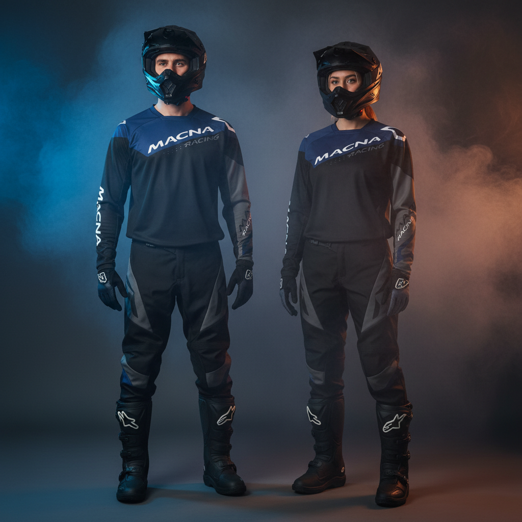 Macna Backyard-1 Nero/Blu – Maglia Moto Cross Enduro Unisex - Moon Bike - Vista 9