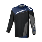 Maglia cross Macna Backyard-1 Nero/Blu - vista frontale