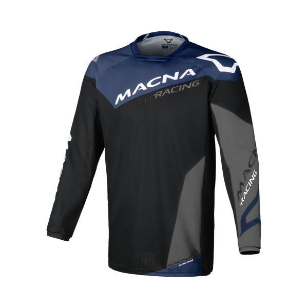 Maglia cross Macna Backyard-1 Nero/Blu - vista frontale