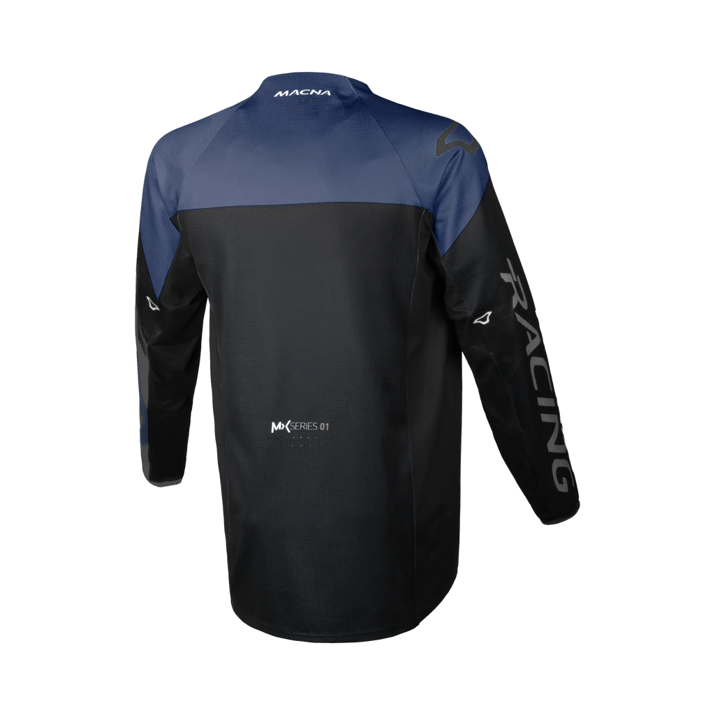 Maglia cross Macna Backyard-1 Nero/Blu - vista posteriore