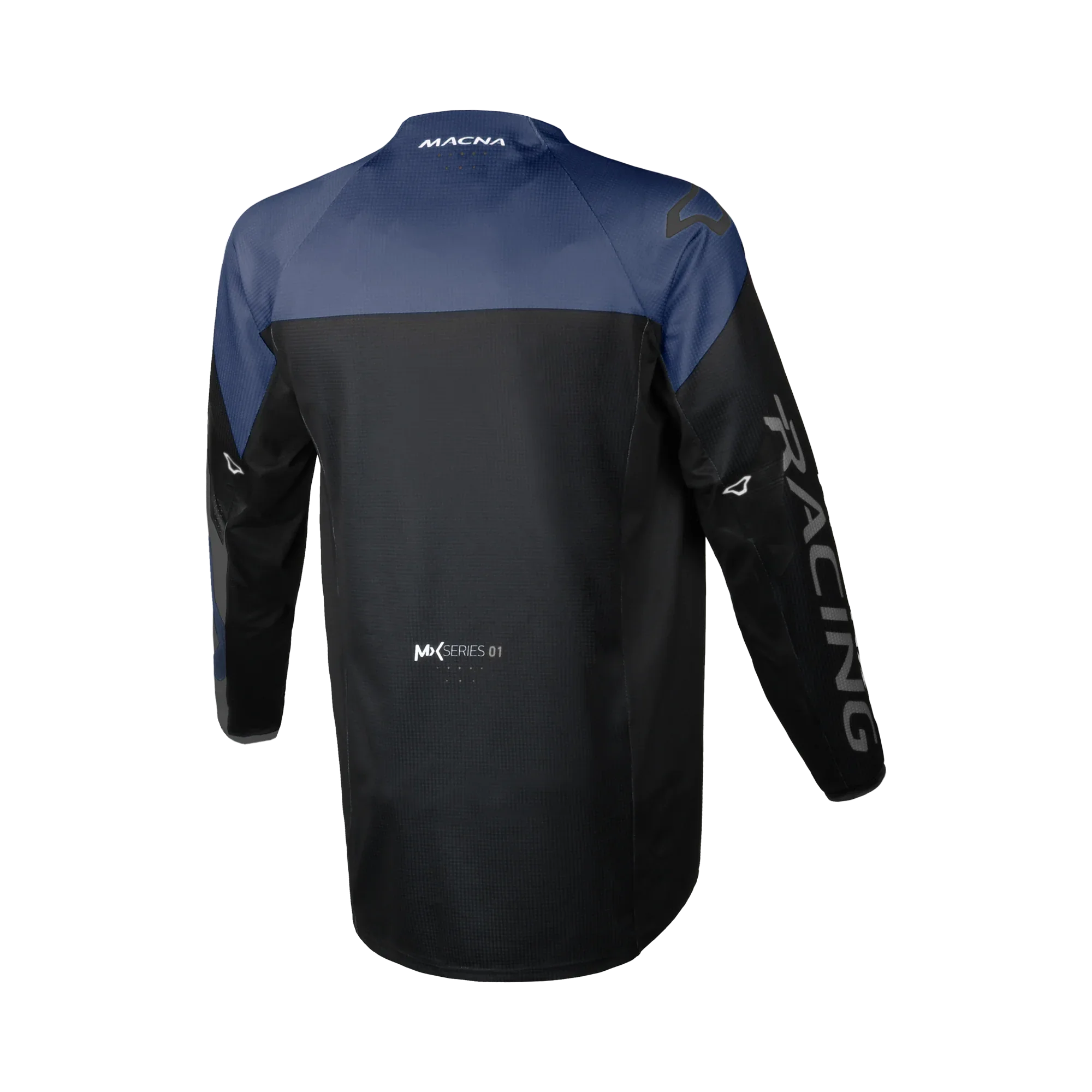 Maglia cross Macna Backyard-1 Nero/Blu - vista posteriore