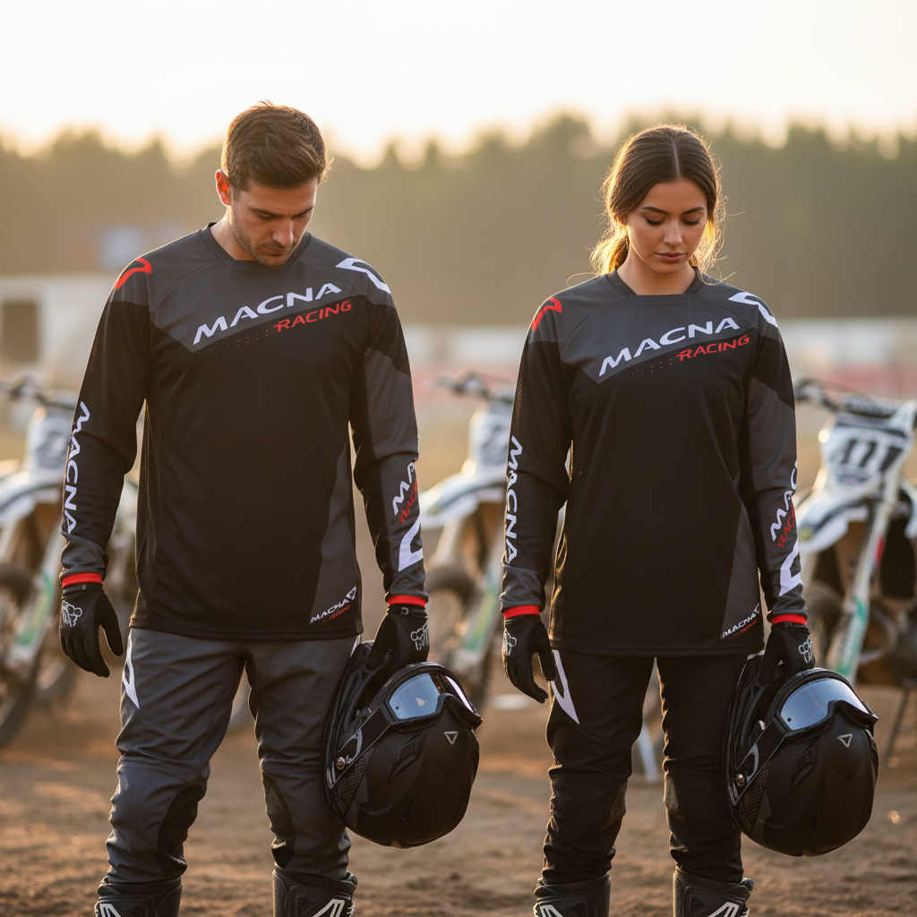 Macna Backyard-1 Nero/Grigio – Maglia Moto Cross Enduro Unisex - Moon Bike - Vista 11