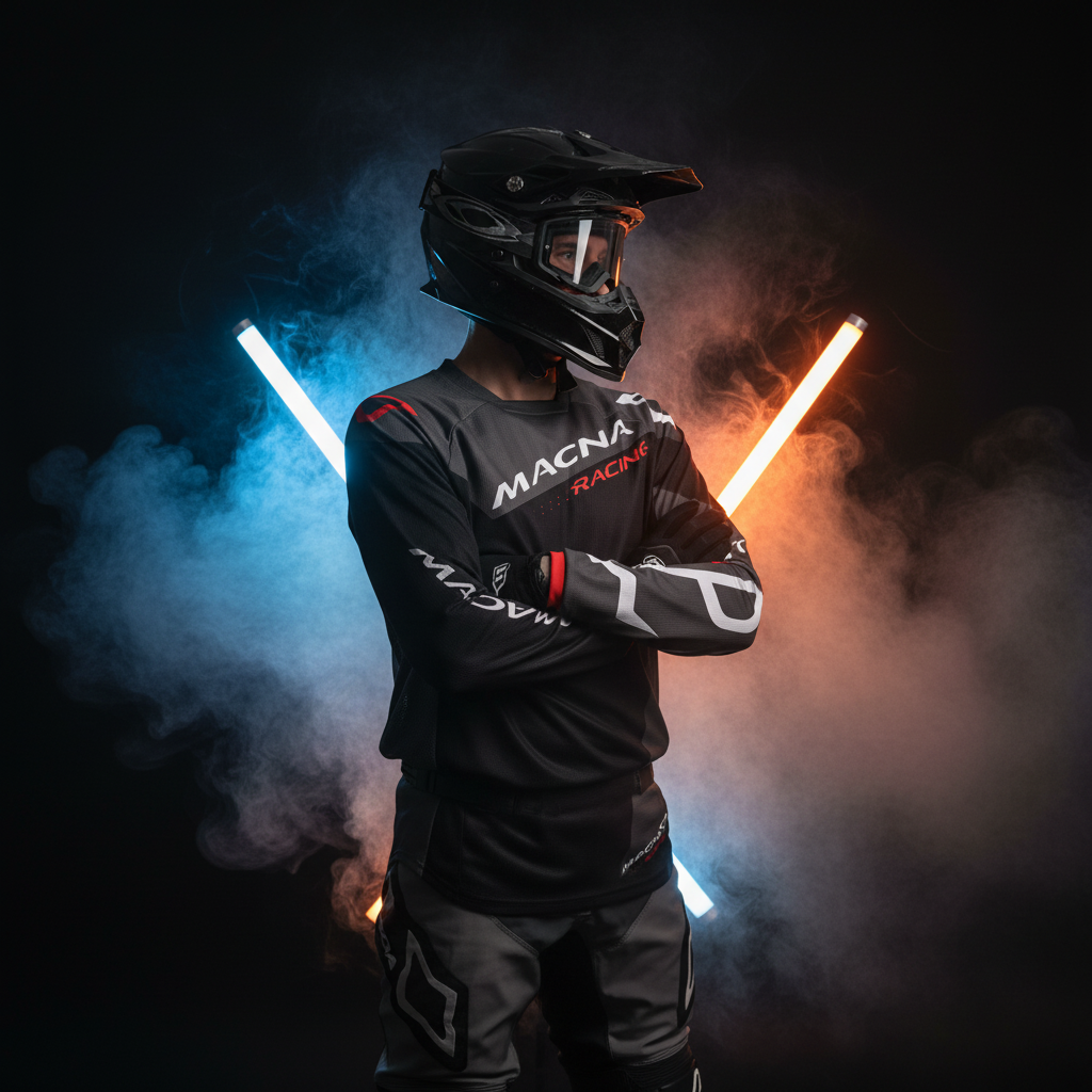 Macna Backyard-1 Nero/Grigio – Maglia Moto Cross Enduro Unisex - Moon Bike - Vista 7