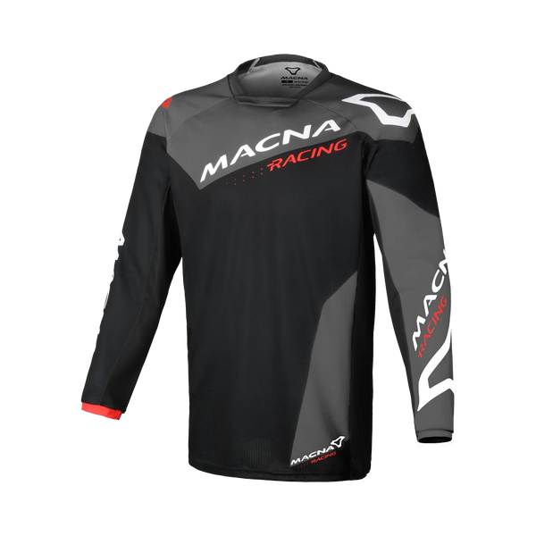 Maglia cross Macna Backyard-1 Nero/Grigio - vista frontale