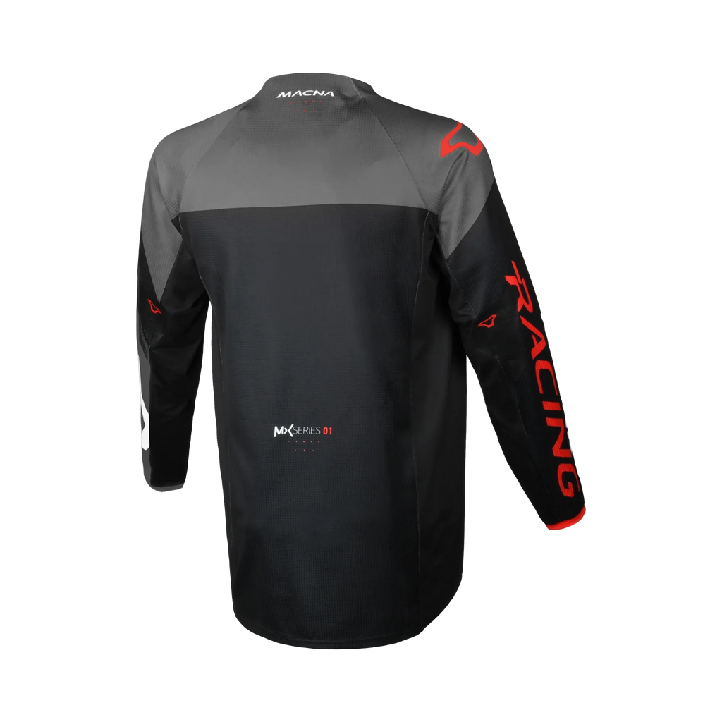 Maglia cross Macna Backyard-1 Nero/Grigio - vista posteriore