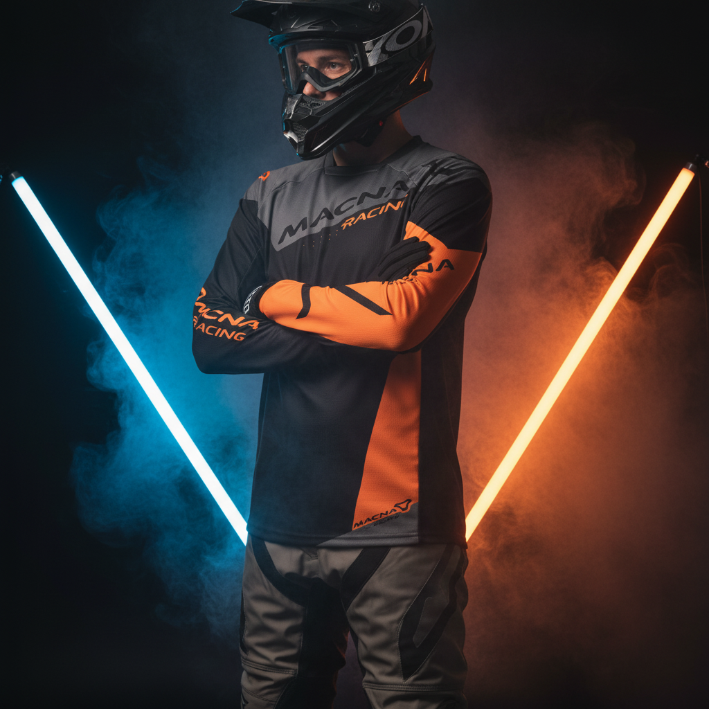 Macna Backyard-1 Nero/Arancio – Maglia Moto Cross Enduro Unisex