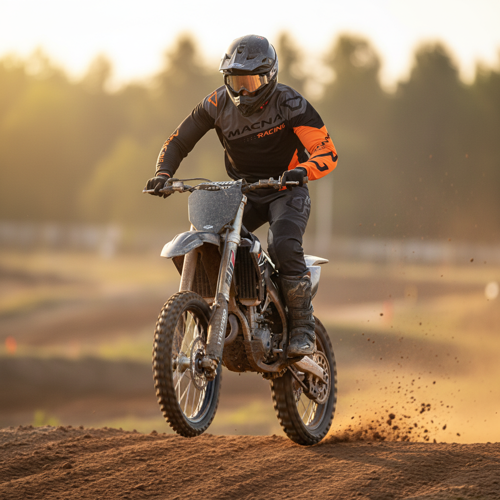 Macna Backyard-1 Nero/Arancio – Maglia Moto Cross Enduro Unisex