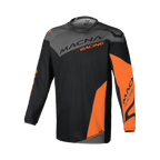 Maglia cross Macna Backyard-1 Nero/Arancio - vista frontale