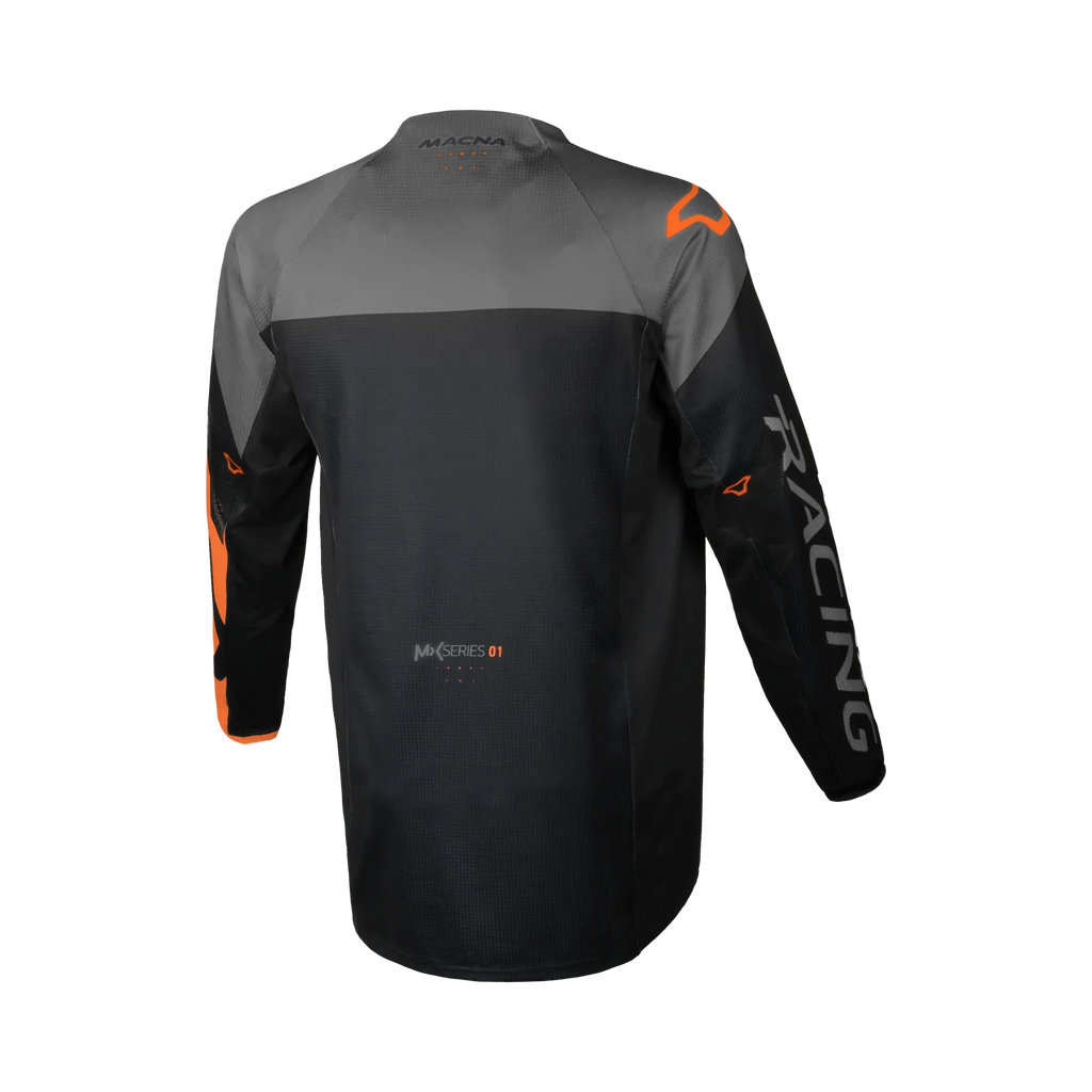 Maglia cross Macna Backyard-1 Nero/Arancio - vista posteriore